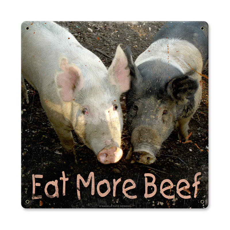 Eat More Beef Vintage Sign
