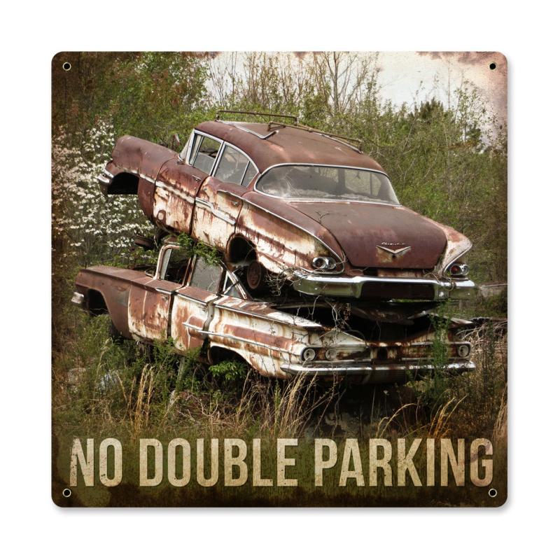No Double Parking Vintage Sign