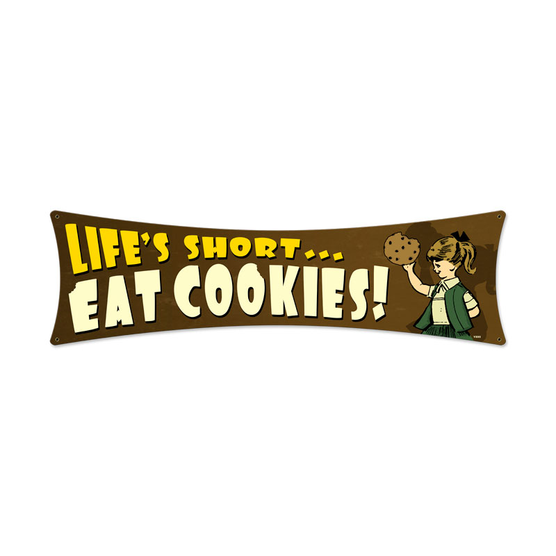 Eat Cookies Vintage Sign
