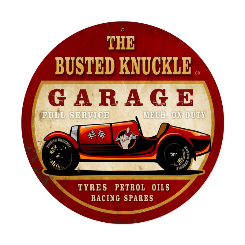 Old Race Car Vintage Sign