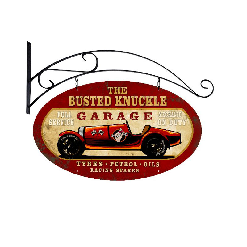 Old Race Car Vintage Sign