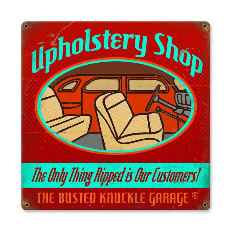 Upholstery Shop Vintage Sign