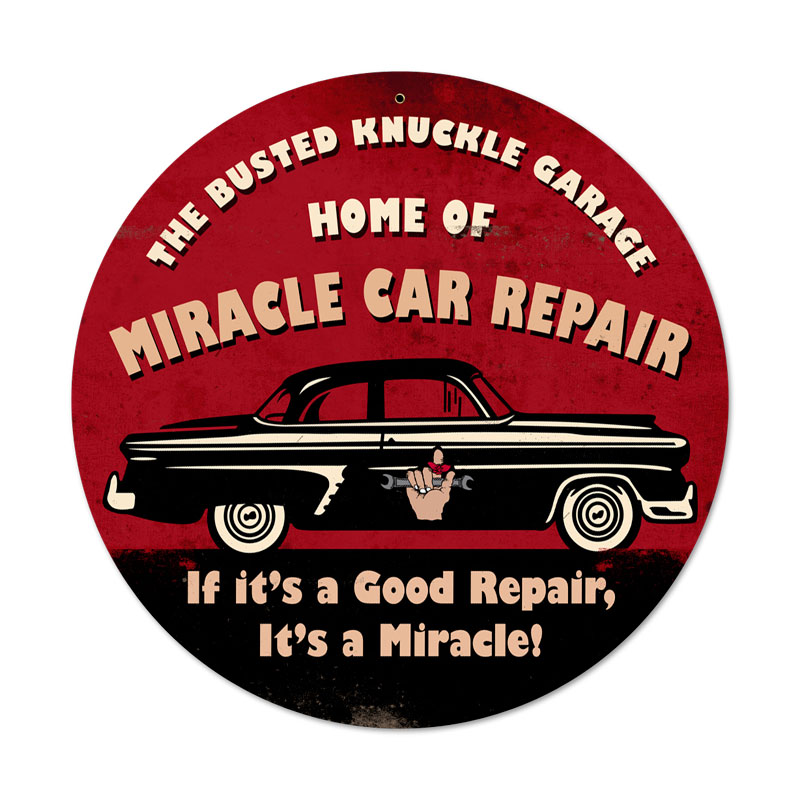 Miracle Car Repair Vintage Sign