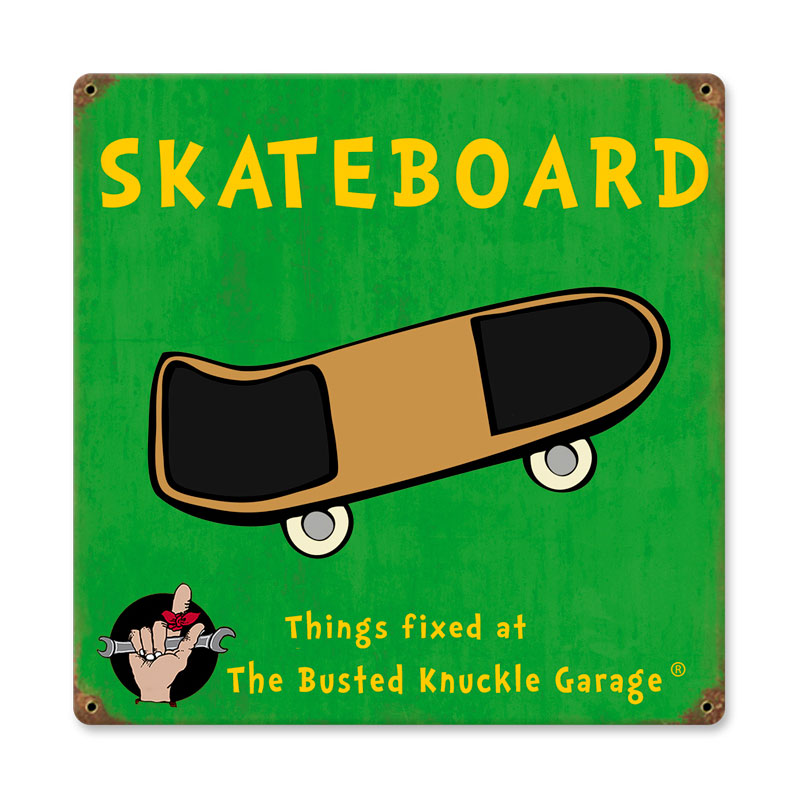 Kids Skateboard Vintage Sign