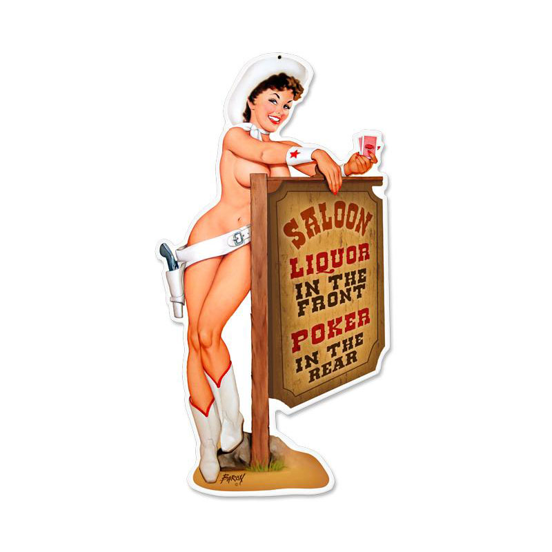 Cowgirl Saloon Vintage Sign