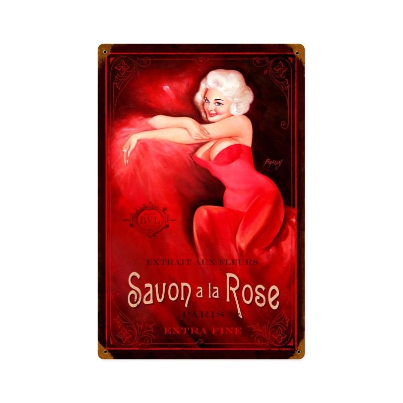 Savon Rose Vintage Sign
