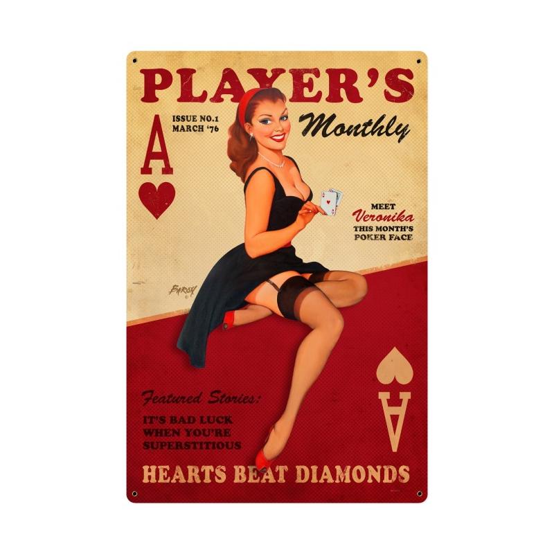 Players Poker Xl Vintage Sign