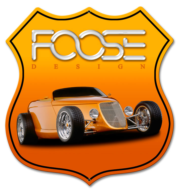 Foose Dragster Orange Vintage Sign