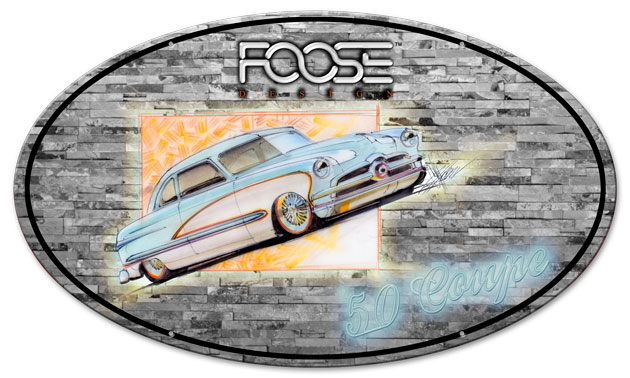 Foose 50 Ford Coupe Blue and White