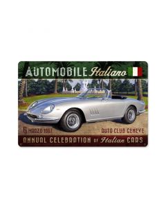 Automobile Italiano Vintage Metal Sign Art | Multiple Sizes