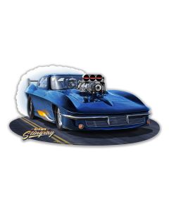 1963 Stingray Gasser Cut out Metal Sign Art | Multiple Sizes