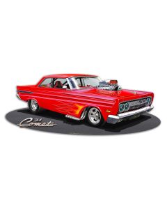 1964 Comet Gasser Red Cut out Metal Sign Art | Multiple Sizes