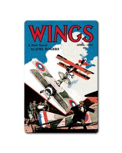 Wings Novel Cover Metal Sign 12in X 18in 