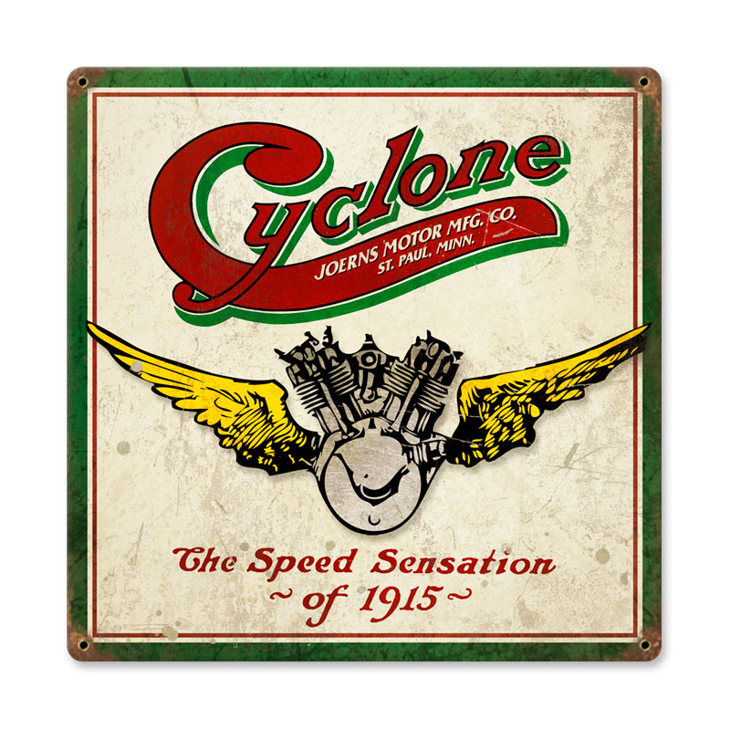 Cyclone Logo Vintage Sign