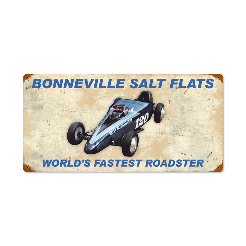 Bonneville World's Fastest Roadster Vintage Sign