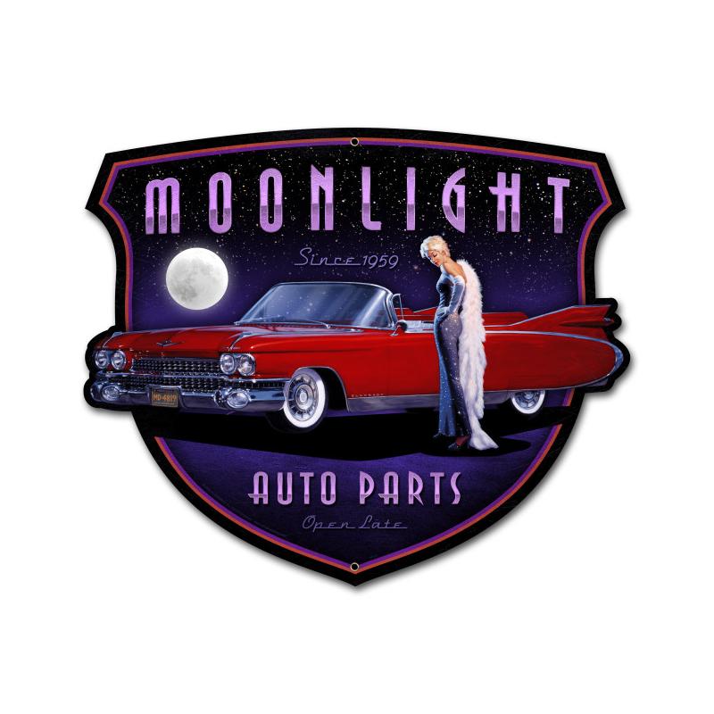 Moonlight Auto Parts Vintage Sign