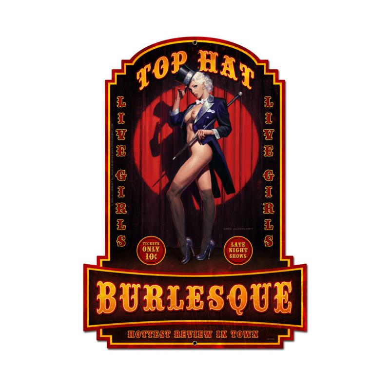 Top Hat Burlesque Vintage Sign