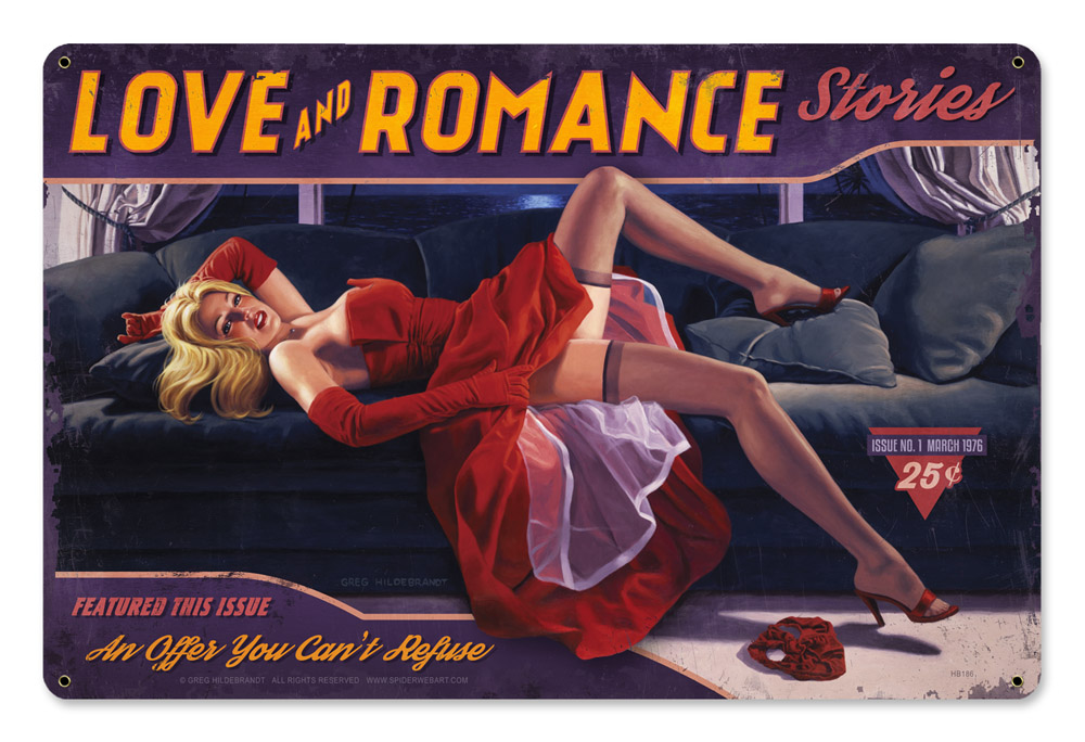 Love And Romance Vintage Sign