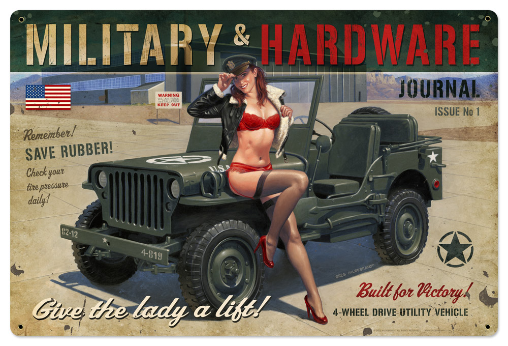 Military Hardware Vintage Sign