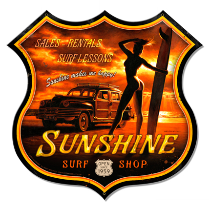 Sunshine Surf Vintage Sign