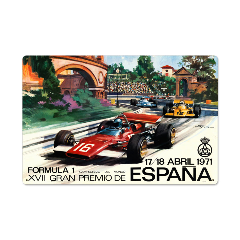 Spanish Formula One Vintage Sign