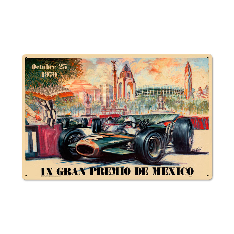 Mexico 1970 Grand Prix Vintage Sign