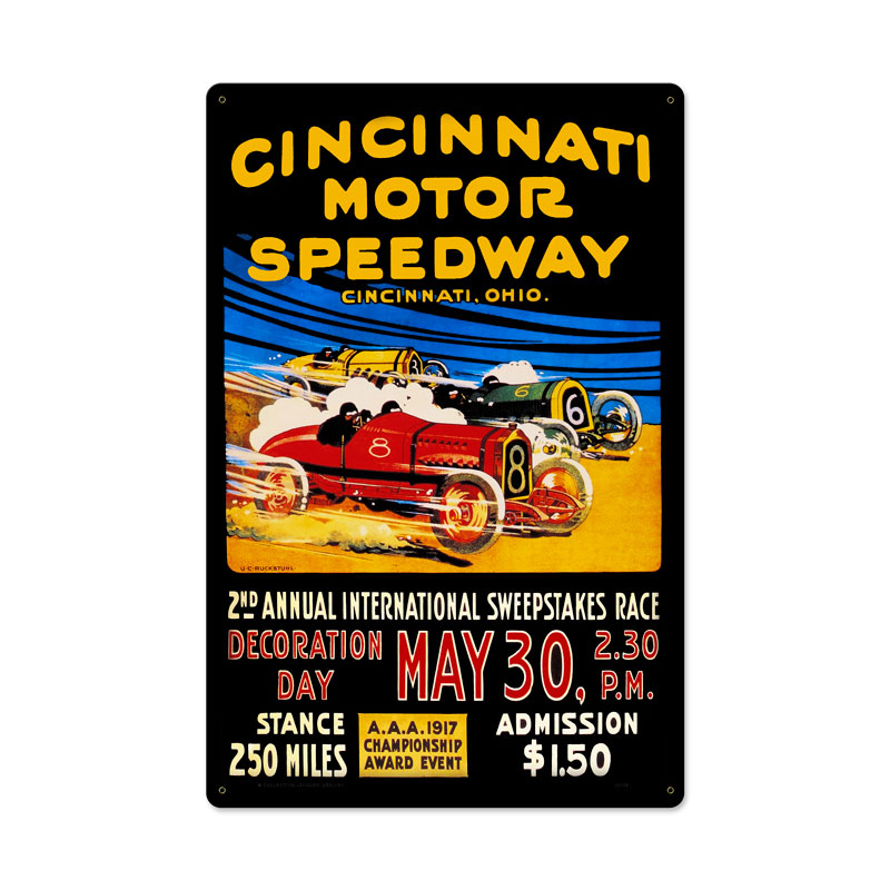 Cincinnati Motor Speedway Vintage Sign