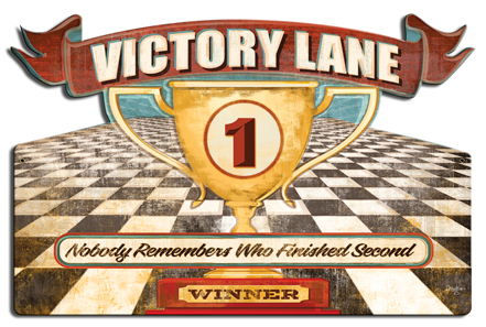 Victory Lane Vintage Sign