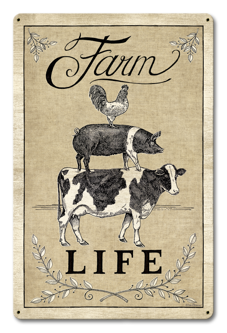Farm Life Livestock Vintage Sign