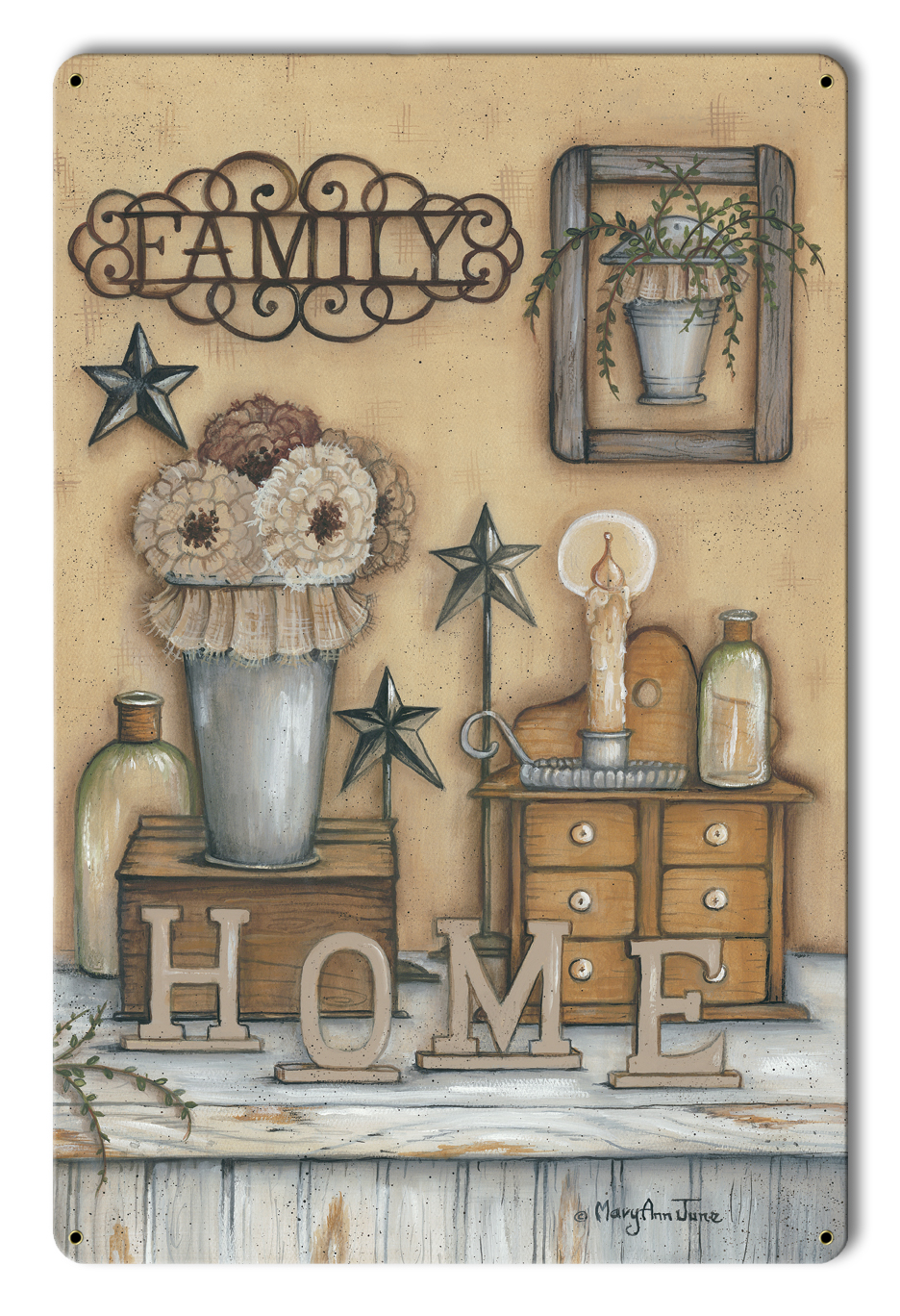 Family Home Vintage Sign