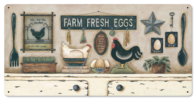 Farm Fresh Eggs Vintage Sign