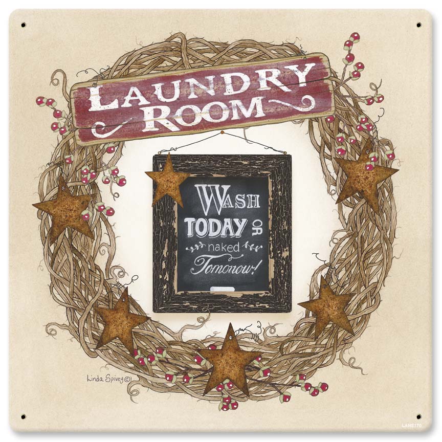 Laundry Room Wash Today Vintage Sign