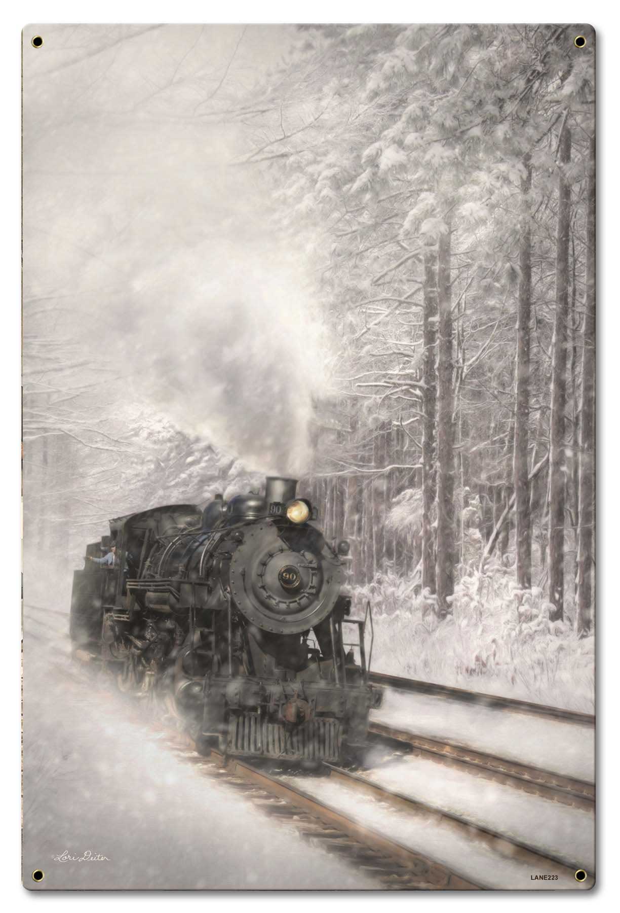 Snow Train Vintage Sign