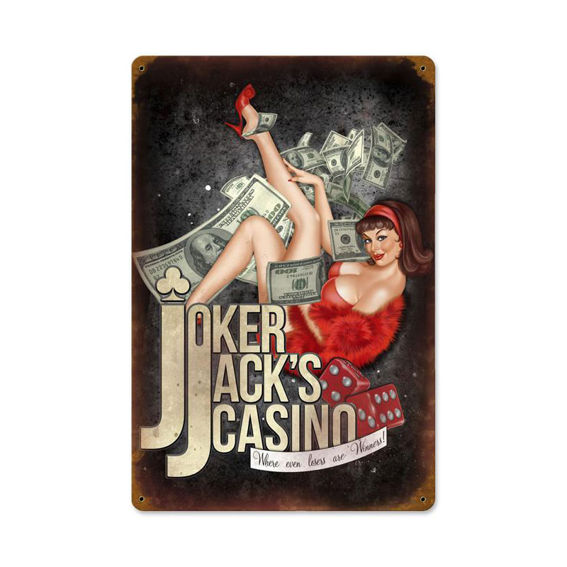 Joker Jacks Casino Vintage Sign