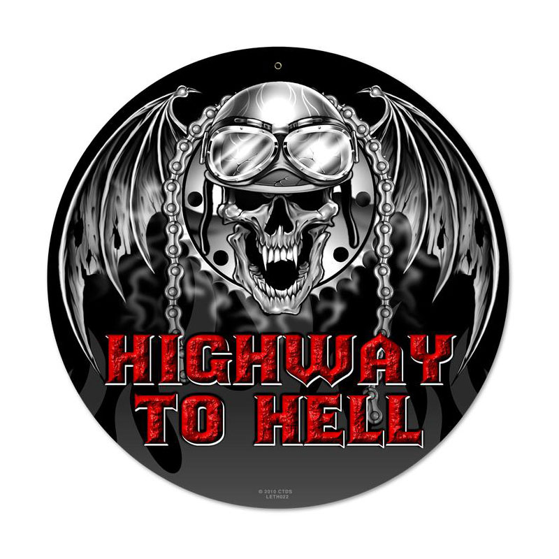 Highway To Hell Vintage Sign