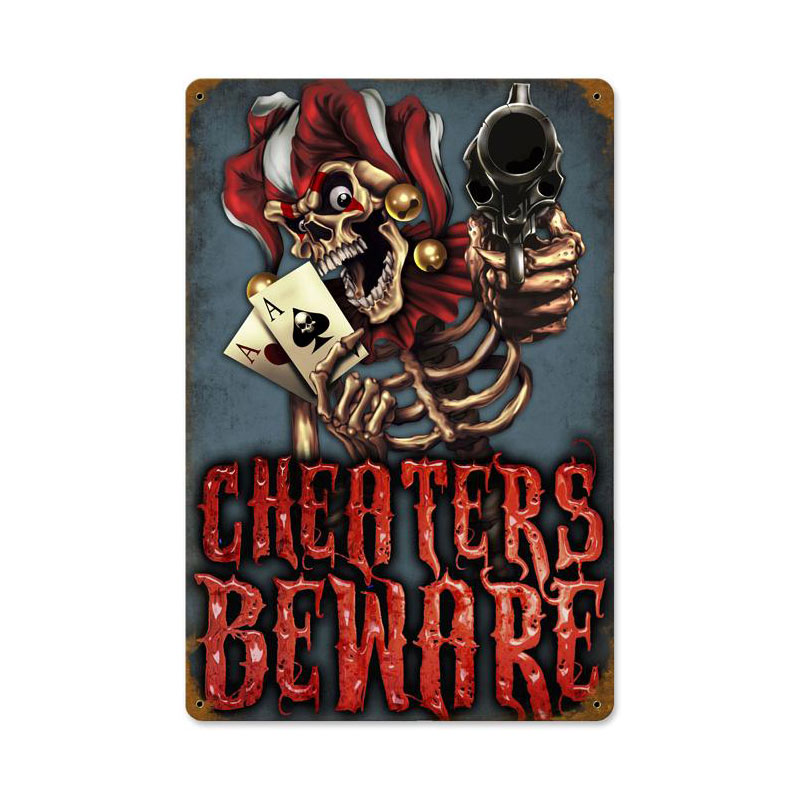 Cheaters Beware Vintage Sign