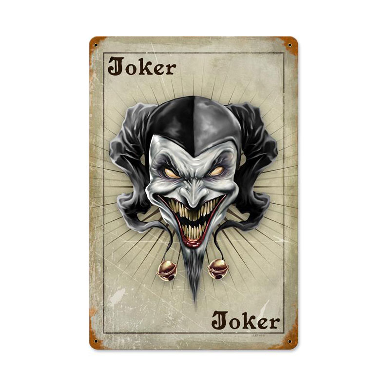 Joker Card Vintage Sign