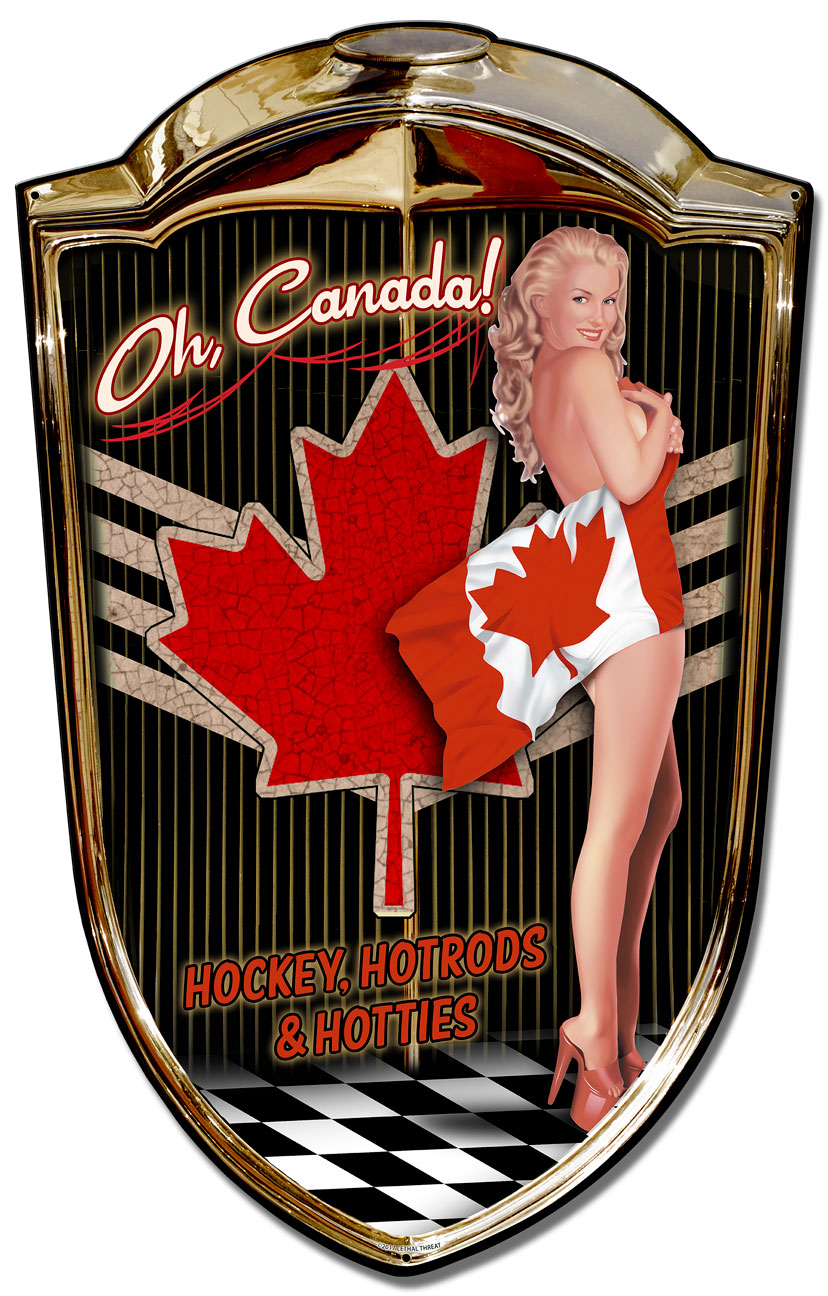 Grill Sign Canadian Babe Vintage Sign