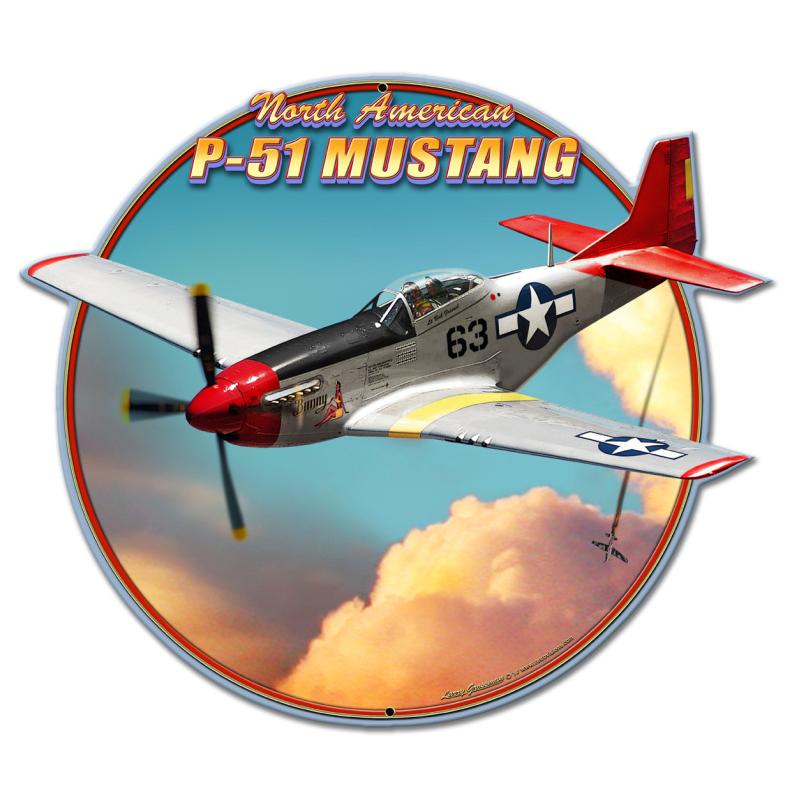 P-51 Mustang Vintage Sign