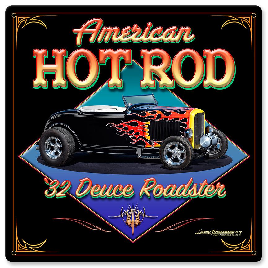 American Hot Rod '32 Vintage Sign