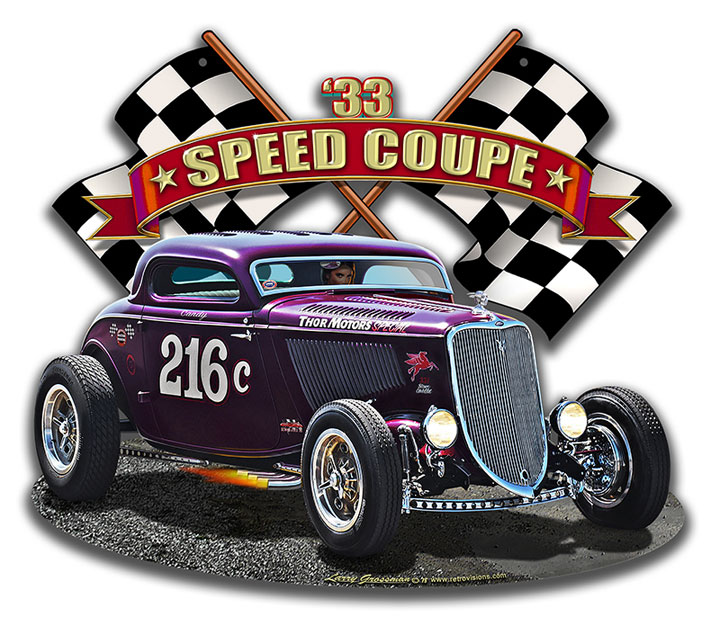 1933 Speed Coupe Vintage Sign