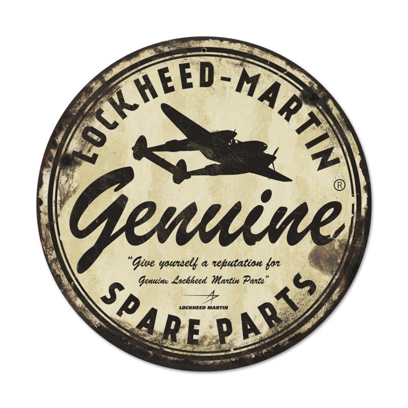 Genuine Lockheed Martin Spare Parts Vintage Sign