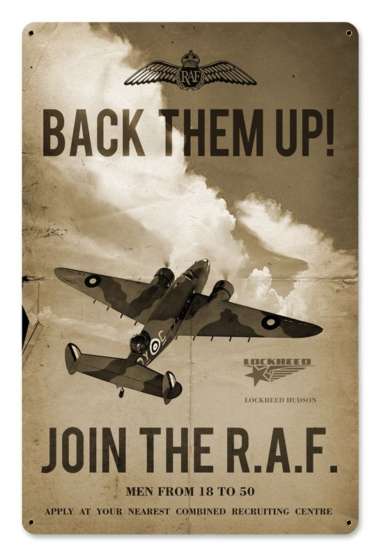 Join The RAF Vintage Sign
