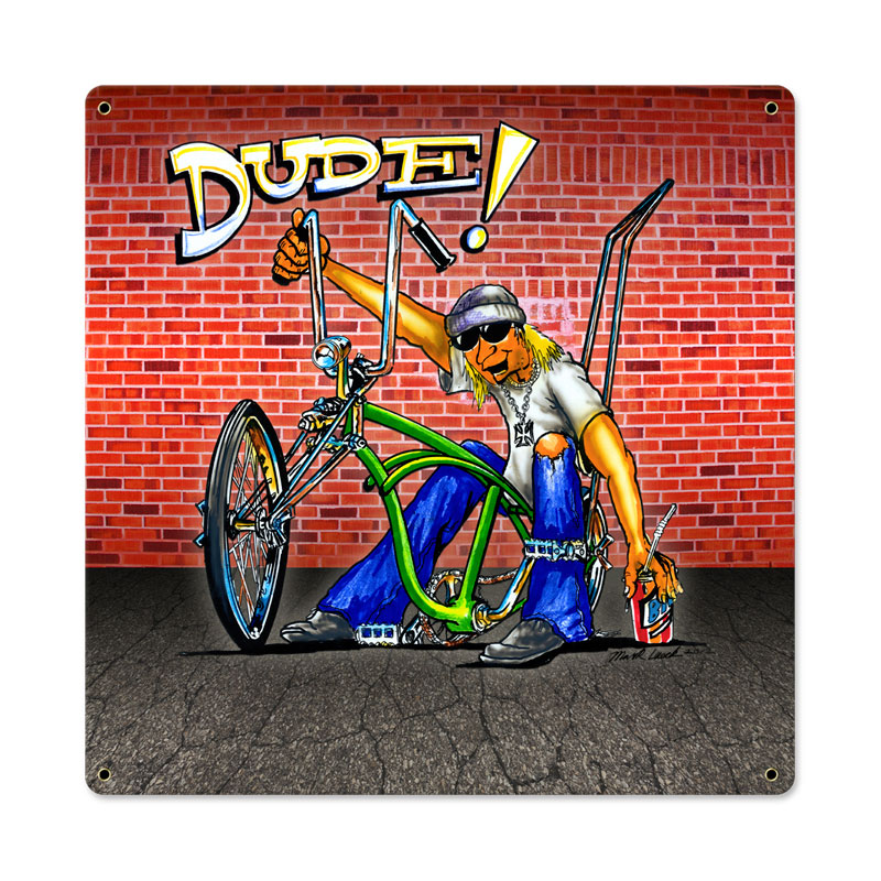 Dude Bike Vintage Sign