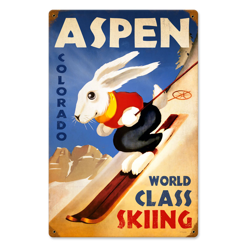 Ski Aspen Vintage Sign