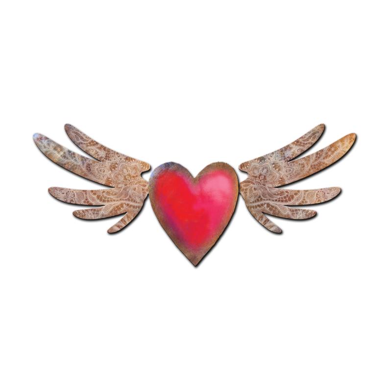 Wing Hearts Vintage Sign