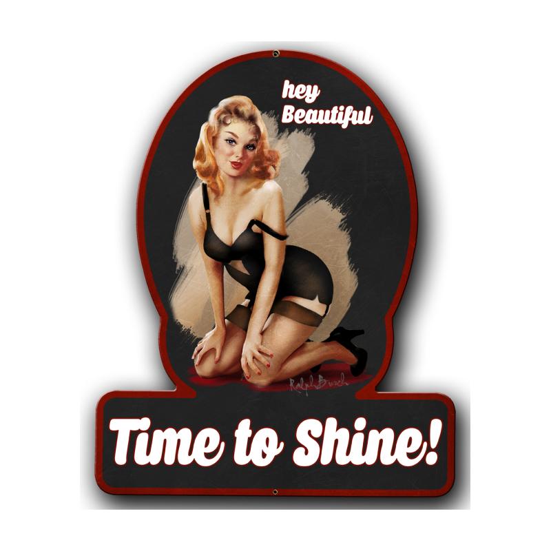 Time To Shine Vintage Sign