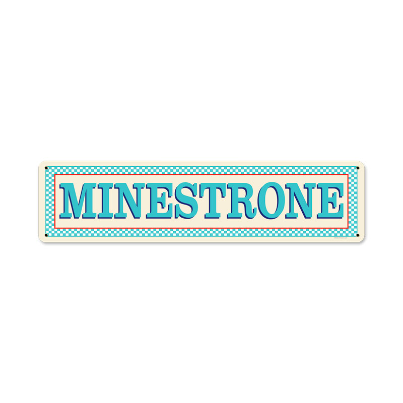 Blue Minestrone Vintage Sign
