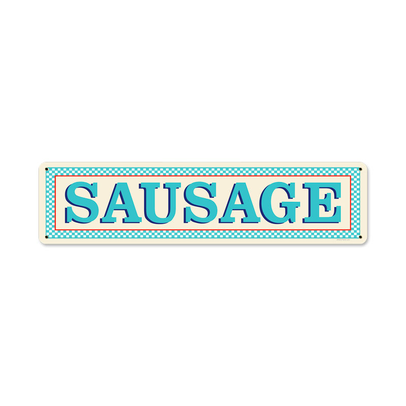 Blue Sausage Vintage Sign