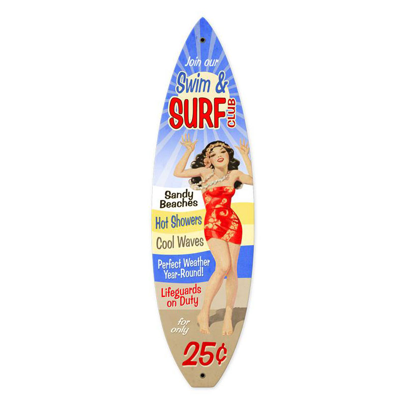Surf Club Vintage Sign